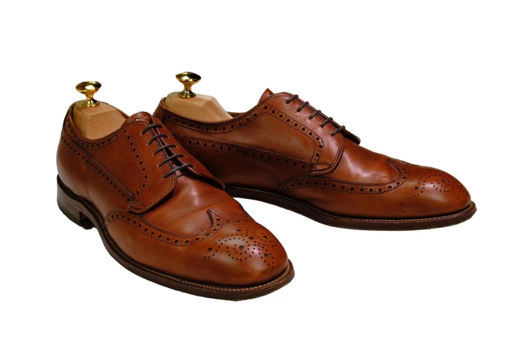Alden for Leffot - Light Brown Wingtip Brogue Oxfords US 9,5 / EU 43