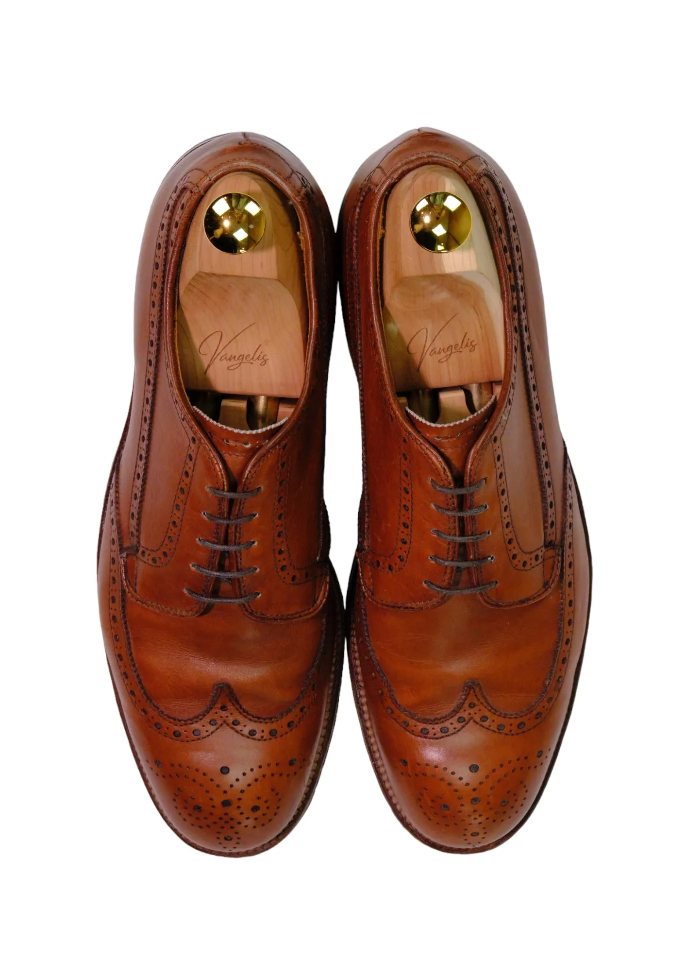 Alden for Leffot - Light Brown Wingtip Brogue Oxfords US 9,5 / EU 43