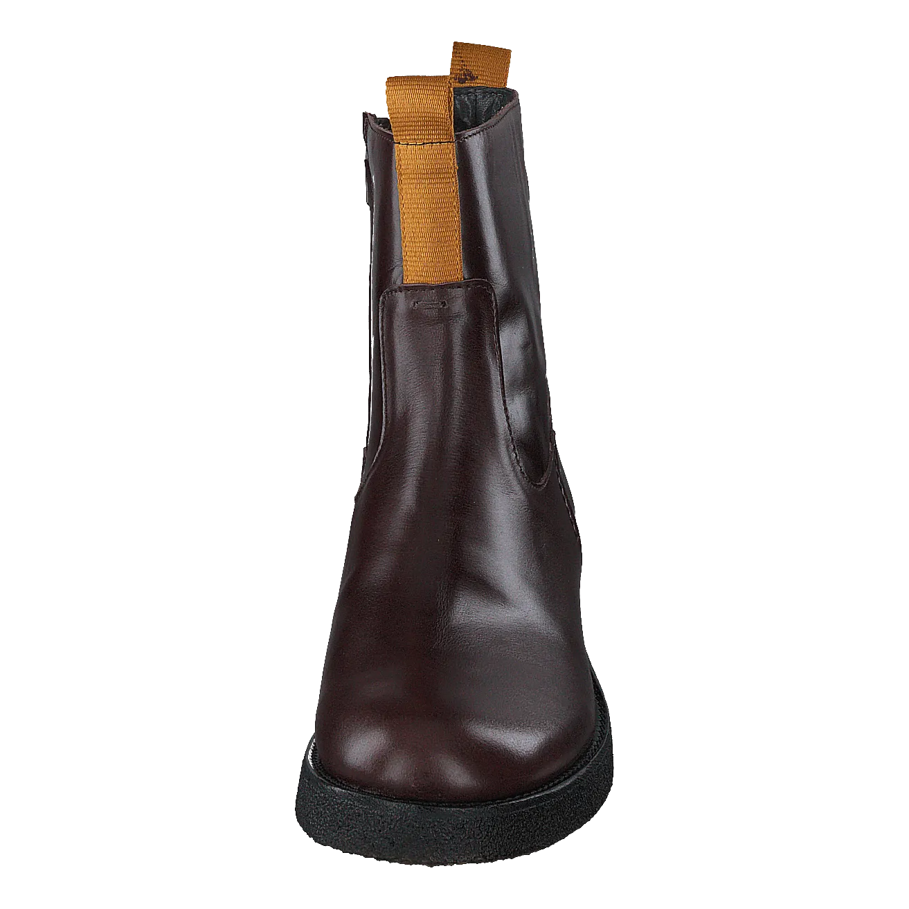 Boot With Zipper Dark Brown/mustard