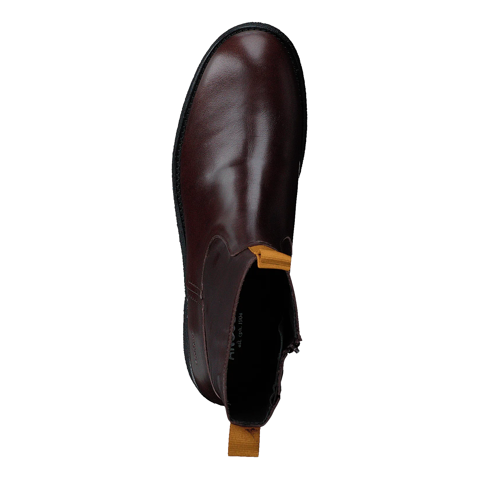 Boot With Zipper Dark Brown/mustard
