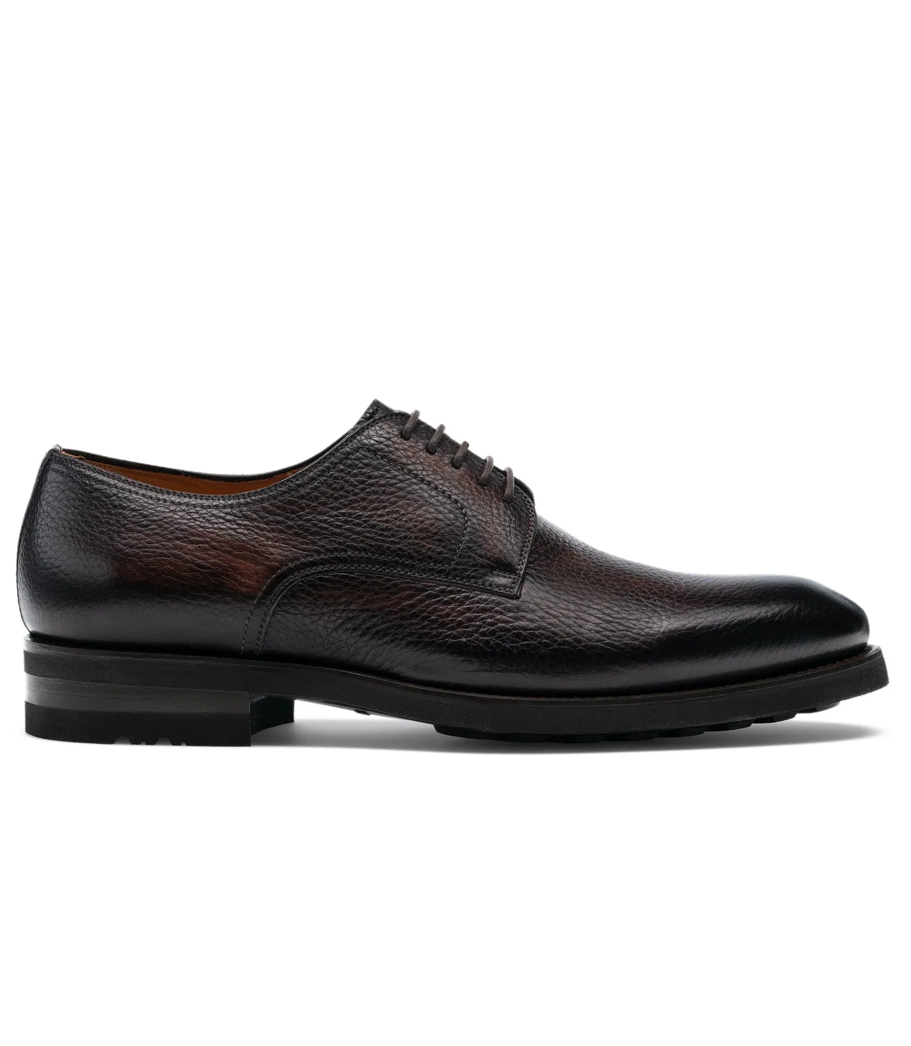 Brown Leather Baltimore Chunky Derby Shoes