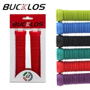BUCKLOS Bicycle Grips MTB Grips Anti-skid Shock Absorber Silicone Bike Handlebar Grip with Bar End Plug Bicycle Accessories