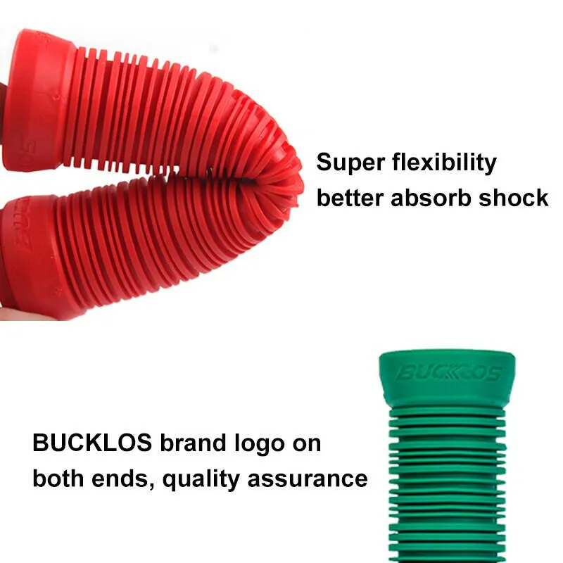 BUCKLOS Bicycle Grips MTB Grips Anti-skid Shock Absorber Silicone Bike Handlebar Grip with Bar End Plug Bicycle Accessories