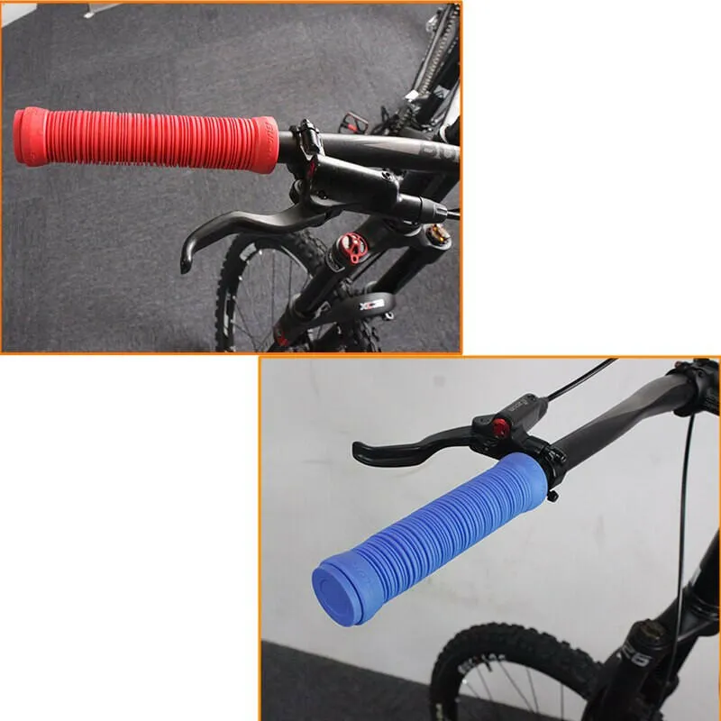 BUCKLOS Bicycle Grips MTB Grips Anti-skid Shock Absorber Silicone Bike Handlebar Grip with Bar End Plug Bicycle Accessories
