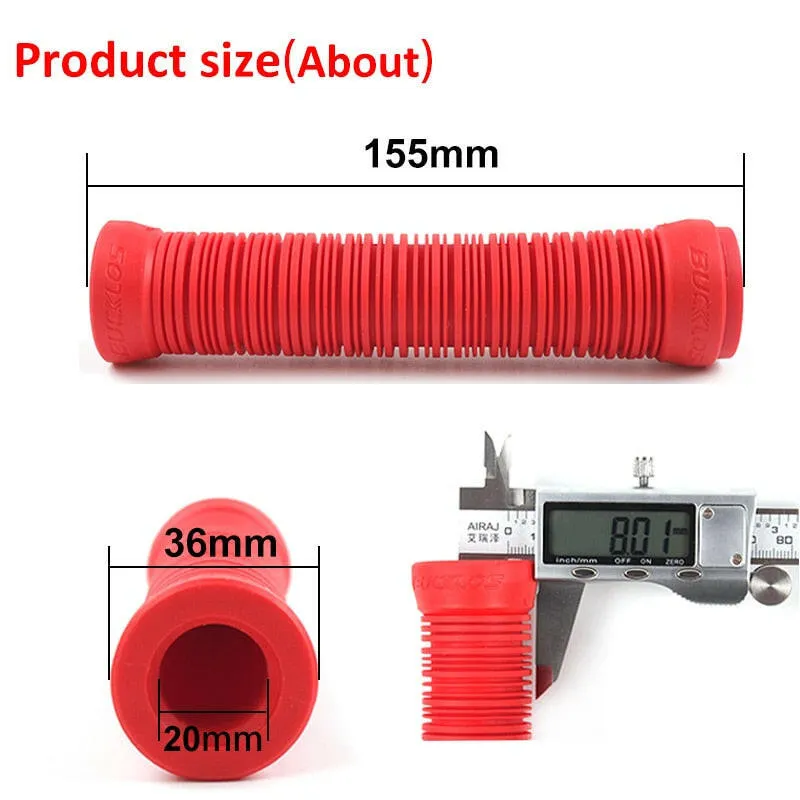 BUCKLOS Bicycle Grips MTB Grips Anti-skid Shock Absorber Silicone Bike Handlebar Grip with Bar End Plug Bicycle Accessories