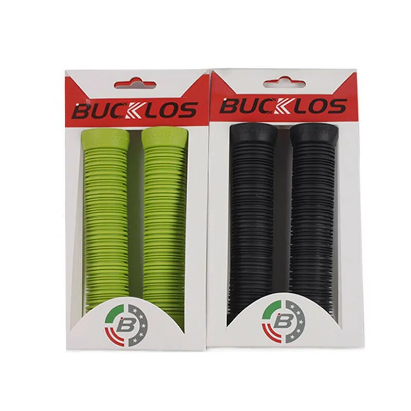 BUCKLOS Bicycle Grips MTB Grips Anti-skid Shock Absorber Silicone Bike Handlebar Grip with Bar End Plug Bicycle Accessories