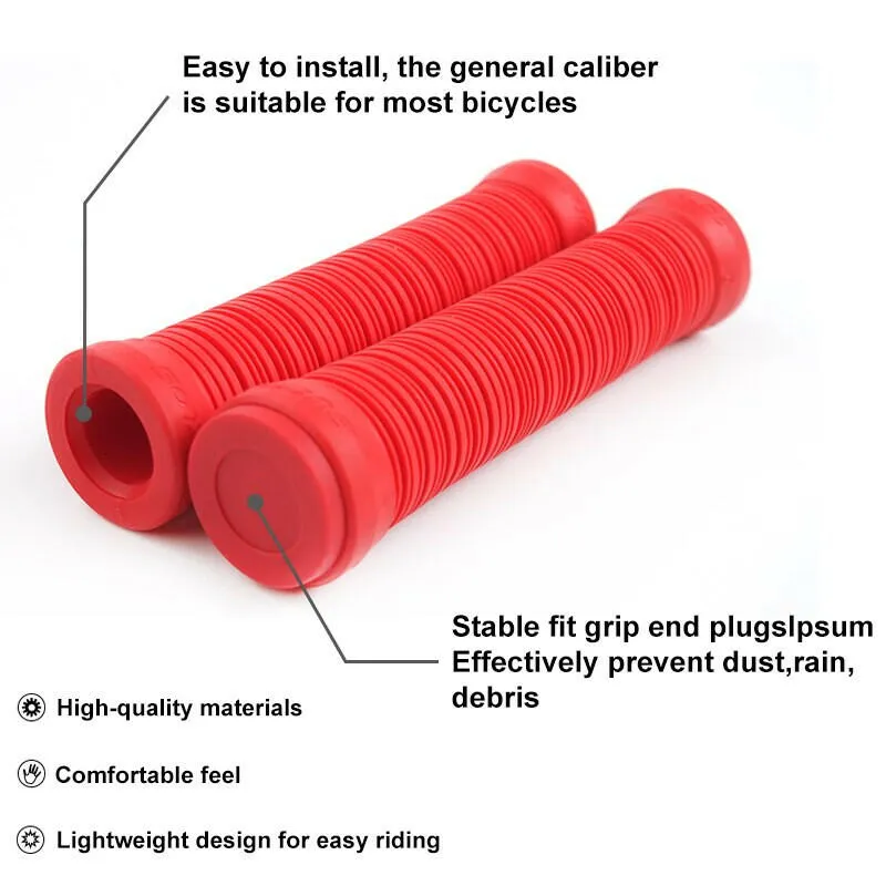 BUCKLOS Bicycle Grips MTB Grips Anti-skid Shock Absorber Silicone Bike Handlebar Grip with Bar End Plug Bicycle Accessories