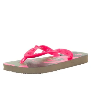 Camouflage Rockstud Flip Flops Flats