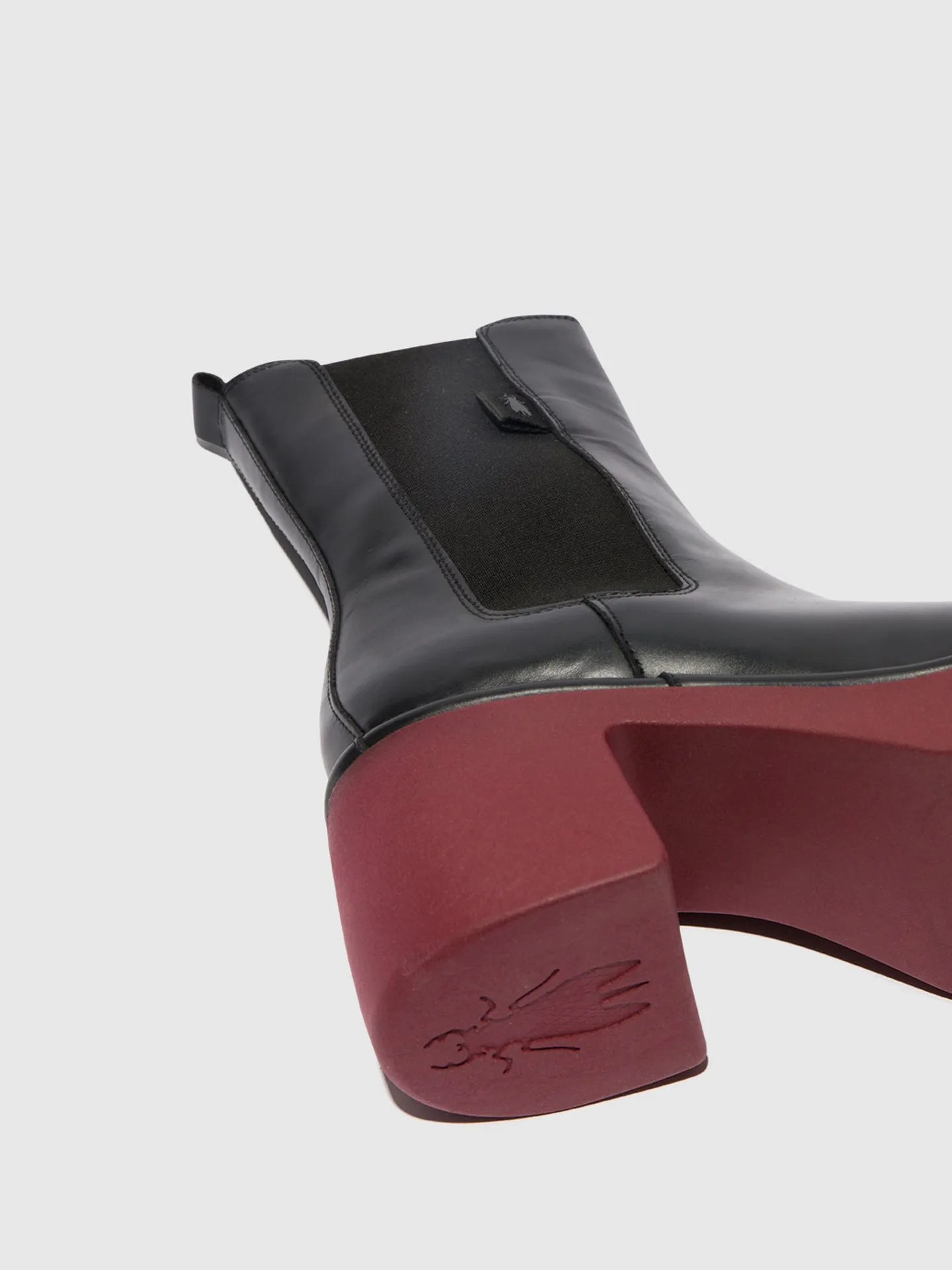 Chelsea Ankle Boots MOYA25FLY BLACK (WINE SOLE)