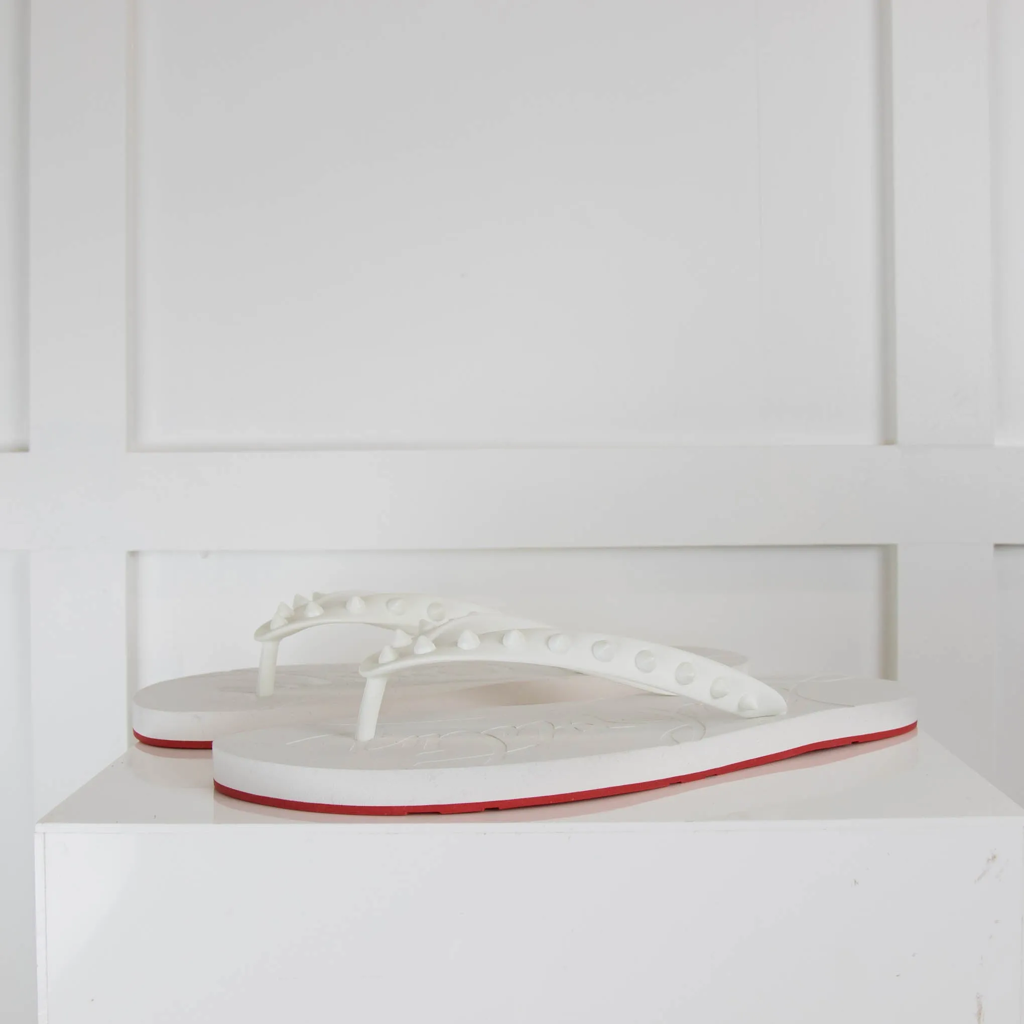 Christian Louboutin White Donna Flip Flops