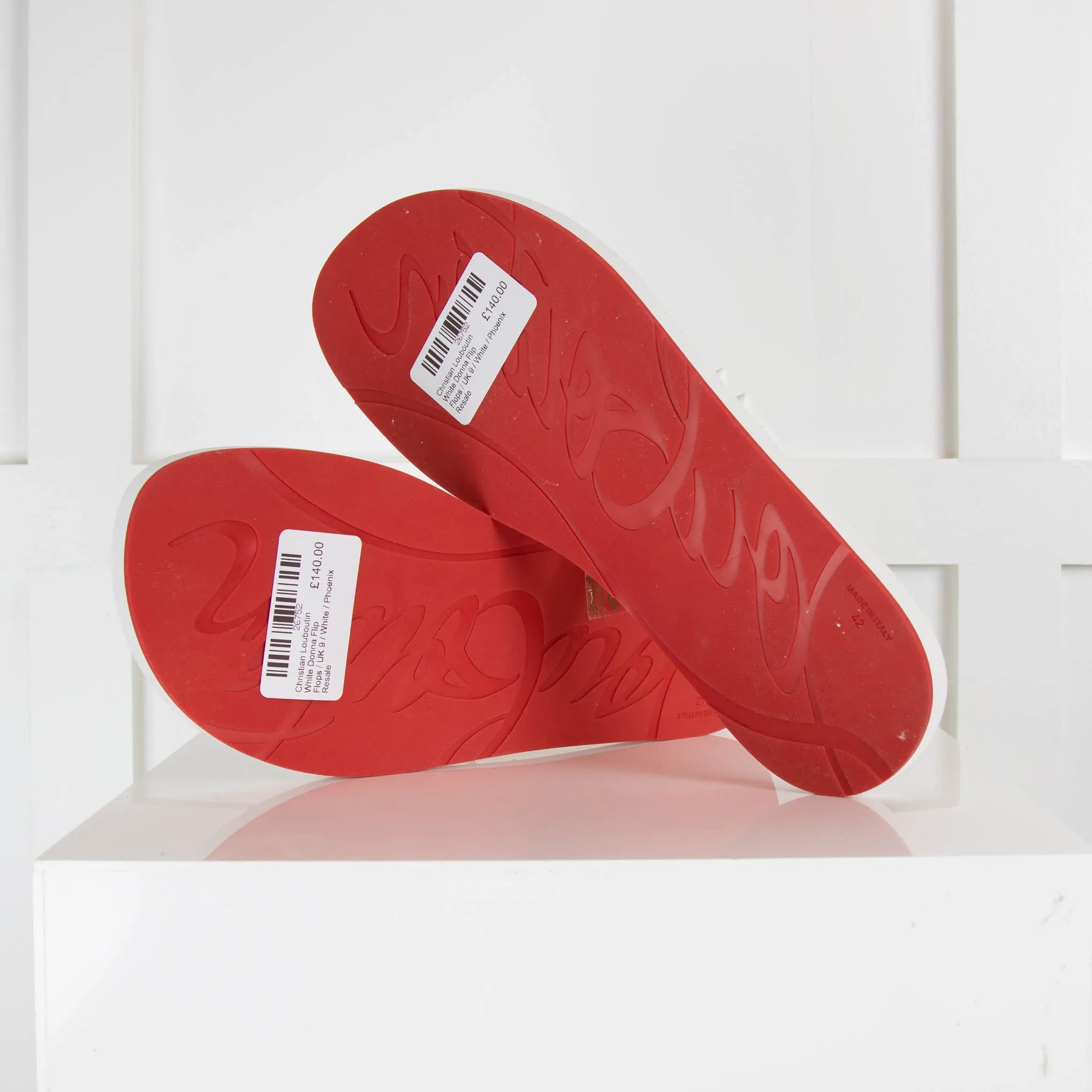 Christian Louboutin White Donna Flip Flops