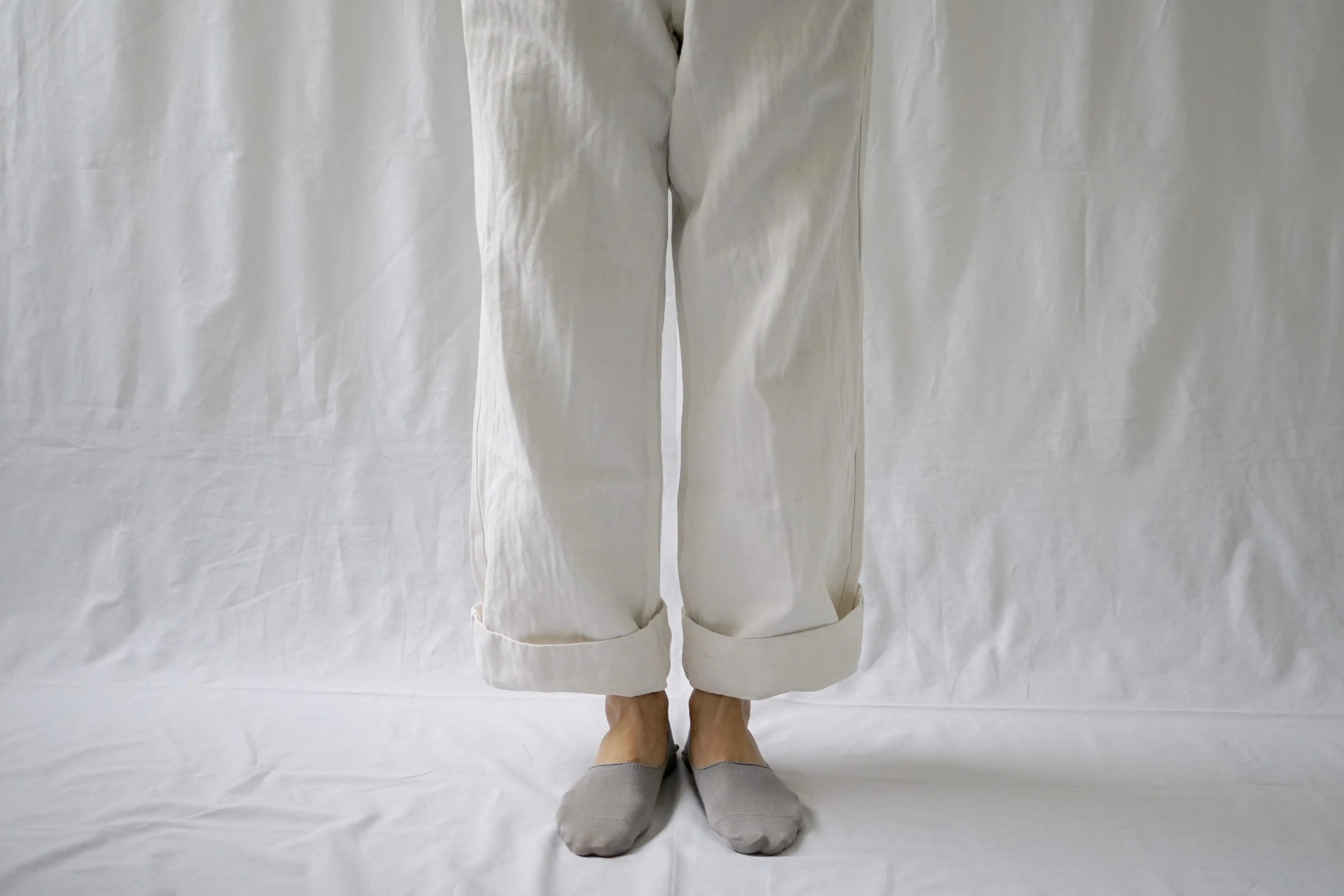 Cotton No Show Liners in Charcoal