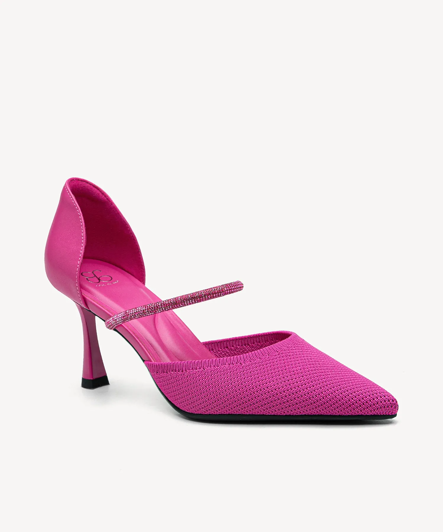 Elegant Sparkle Pointed Toe Heeled Pumps