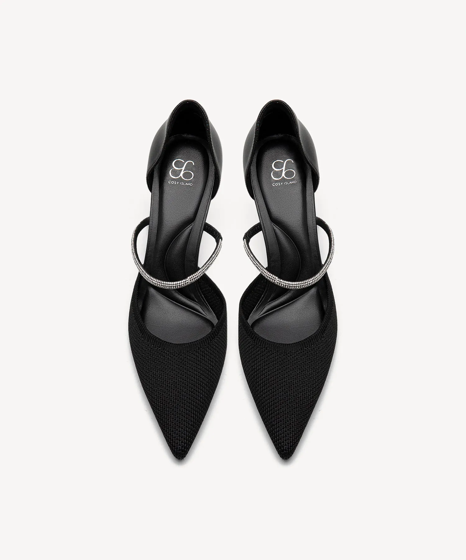 Elegant Sparkle Pointed Toe Heeled Pumps