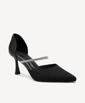 Elegant Sparkle Pointed Toe Heeled Pumps