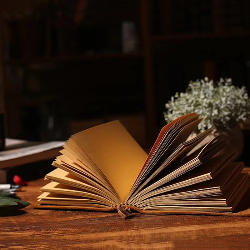 Hand-Sewn Vintage Leather Journal 480 Pages Travel Journal Notebook