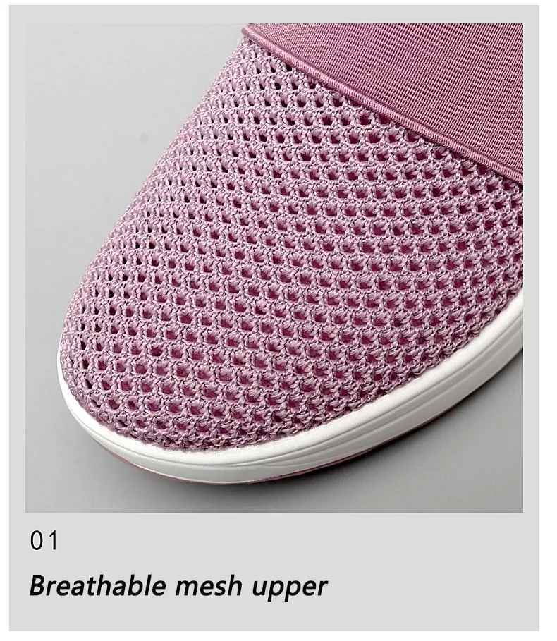 Platform Beach Slippers Women Breathable Mesh Flat Shoes  Flip Flops