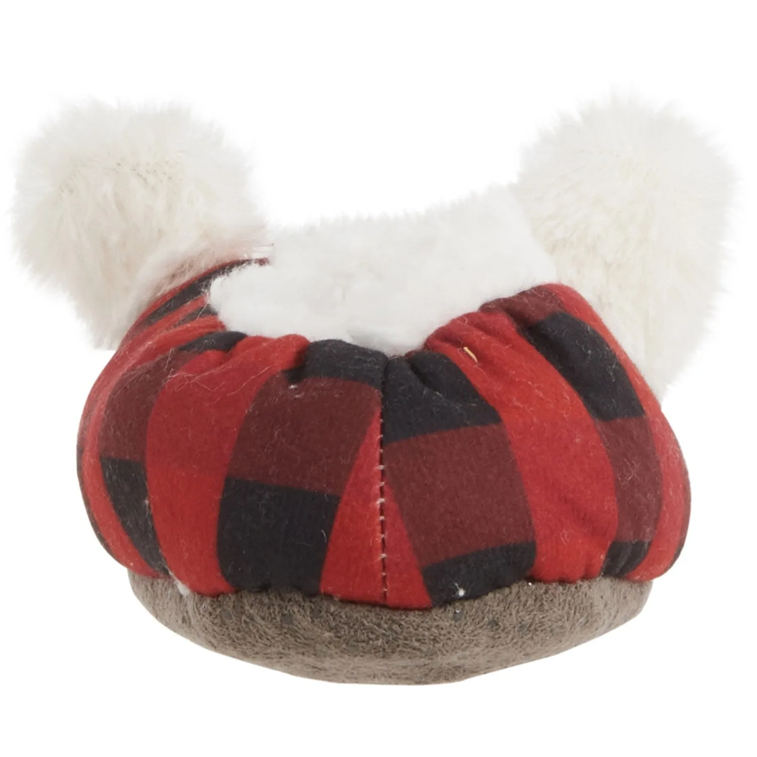 Rae Dunn Boys and Girls Little Bear Plush Faux Fur Lining Plaid Christmas Cozy Slippers