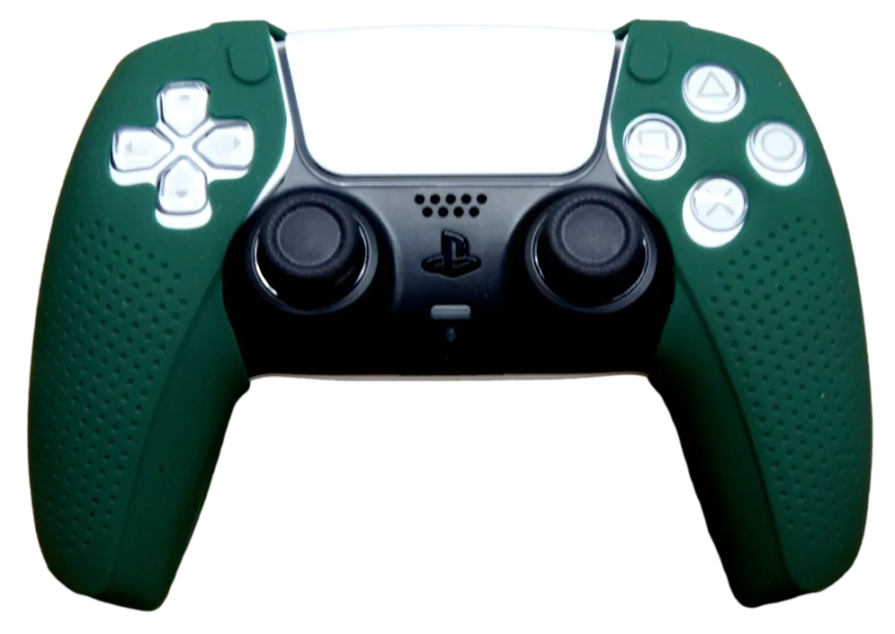 Silicone Grip Covers For PS5 Controller Skin - Dark Green Sox
