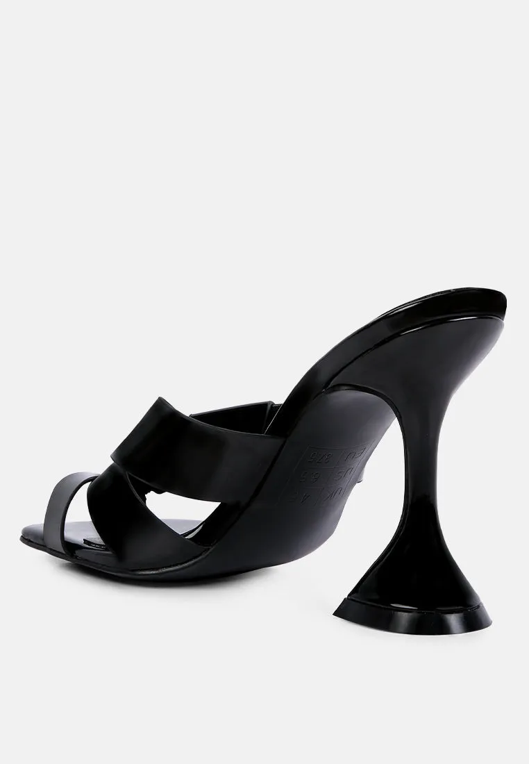 snatched intertwined toe ring heeled sandals
