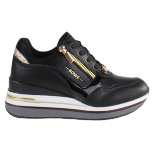 Tommy Bowe Wedge Trainers - Gunter - Black