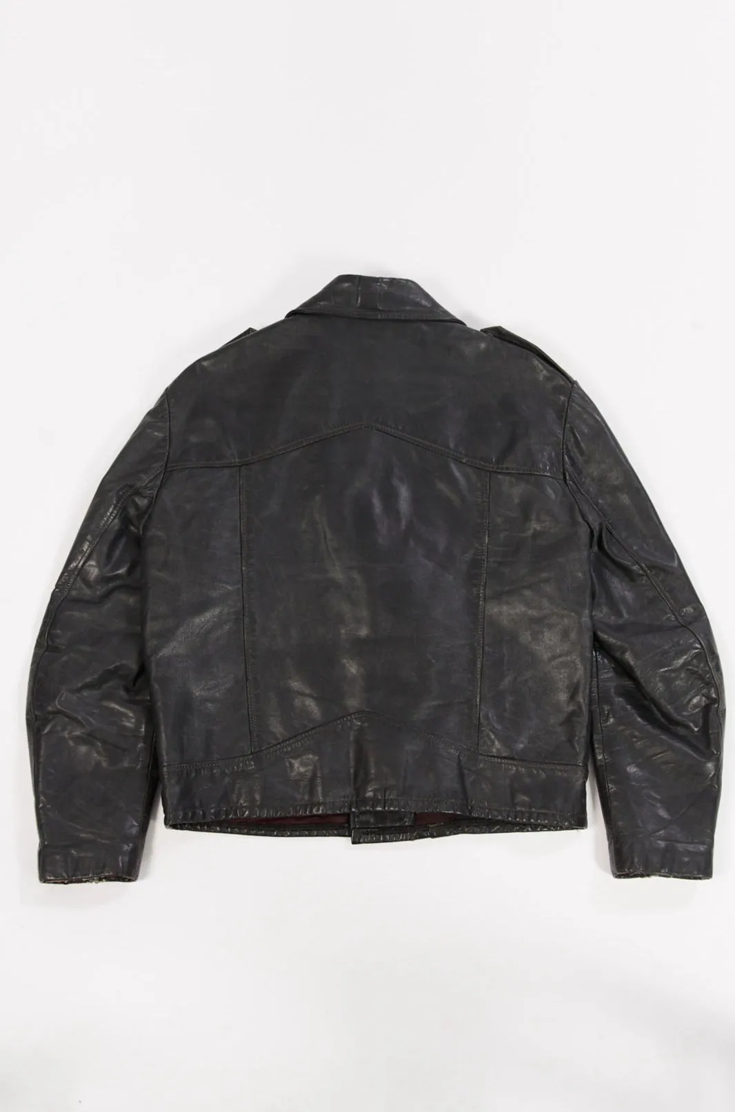 Vintage 1970's Moto Leather Jacket D Pocket (Men's Medium/Large)
