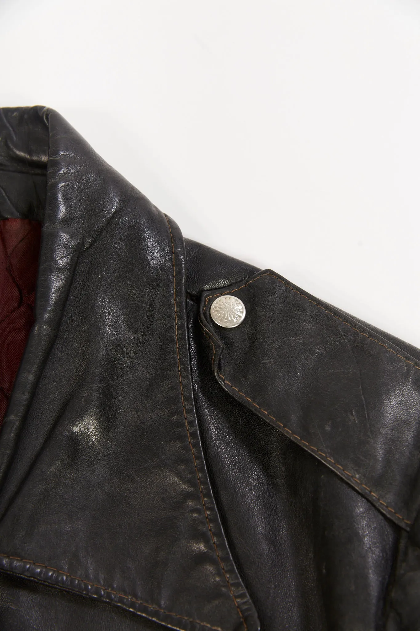 Vintage 1970's Moto Leather Jacket D Pocket (Men's Medium/Large)
