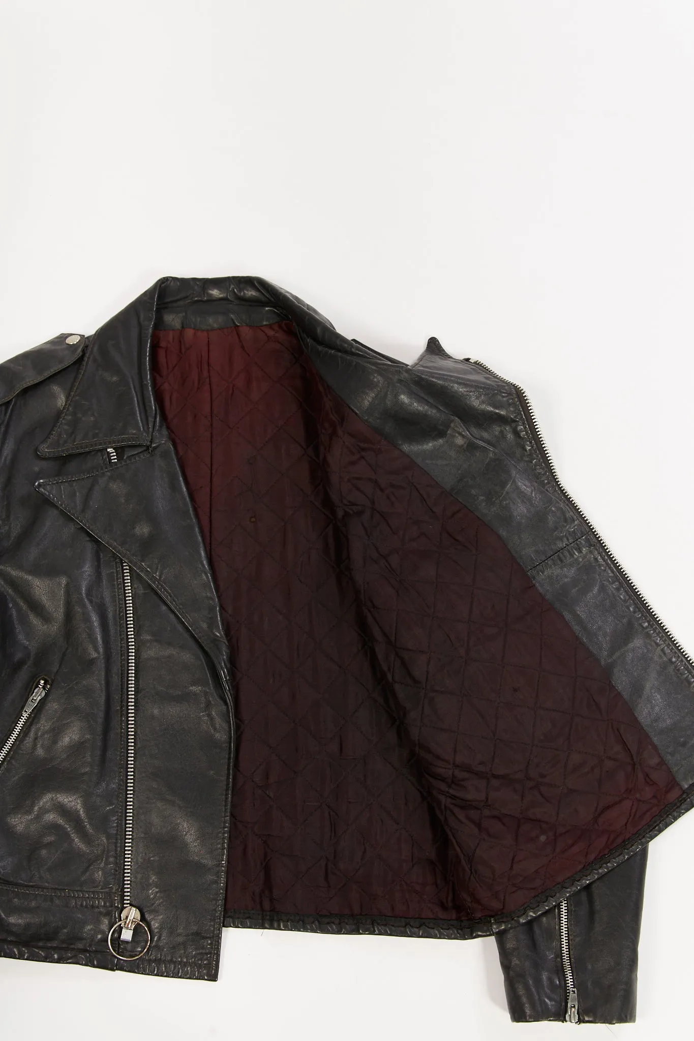 Vintage 1970's Moto Leather Jacket D Pocket (Men's Medium/Large)
