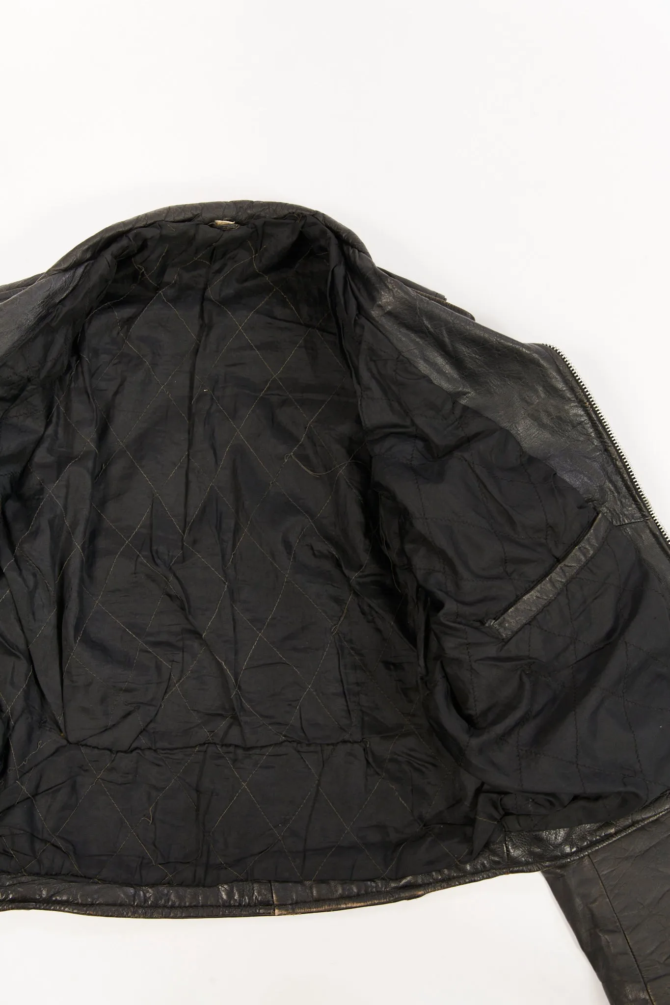 Vintage Classic Black Moto Leather Jacket (fits like a Men's extra small/small)