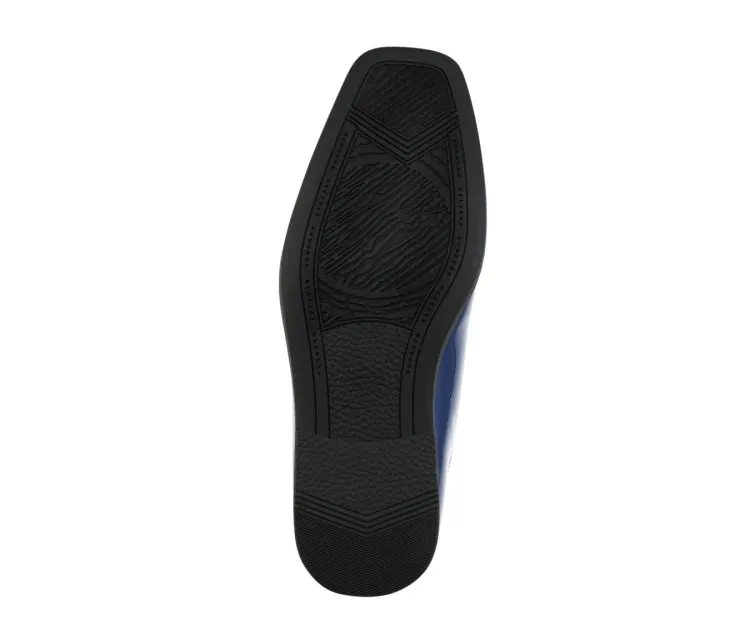 Viotti Men's Derby Shoes Patent Leather 179 Royal Blue