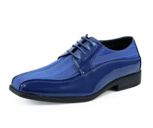 Viotti Men's Derby Shoes Patent Leather 179 Royal Blue