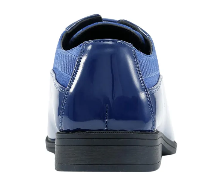 Viotti Men's Derby Shoes Patent Leather 179 Royal Blue